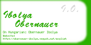 ibolya obernauer business card